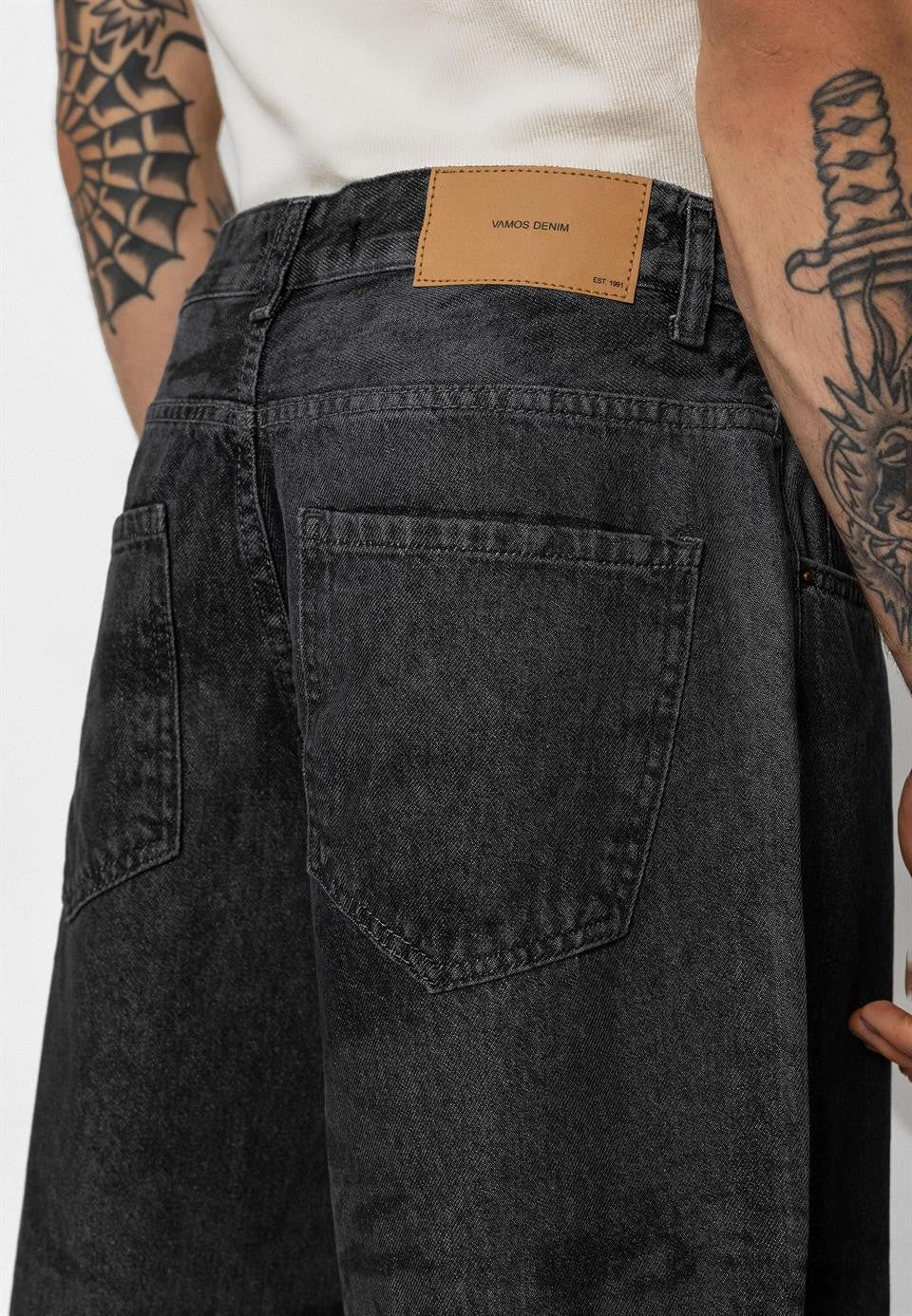 Laser-Printed Baggy Jeans