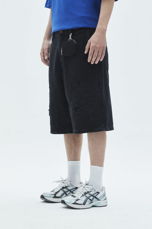 Oversized Denim Bermuda Shorts 40-224