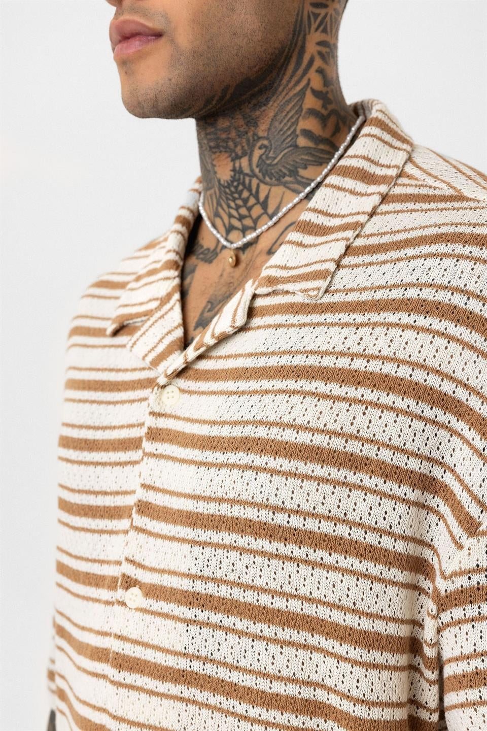 Oversized Striped Knit T-Shirt