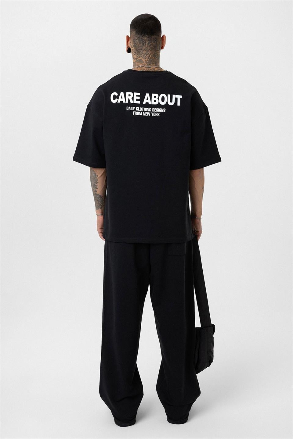 Care About Printed Oversized Sweatsuit Set - 40-573