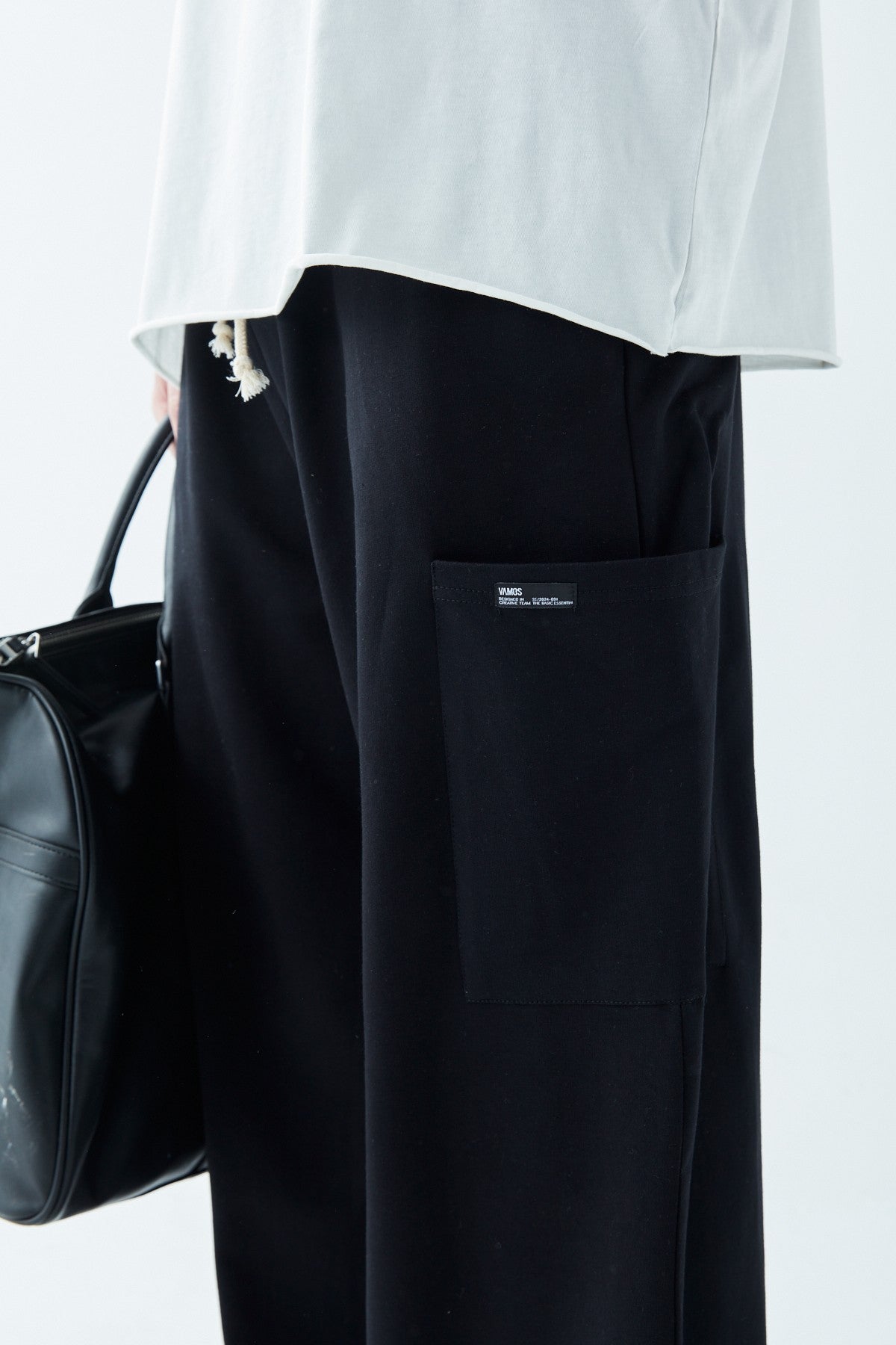 Oversized Sweatpants with Cuffed Legs and Side Pockets