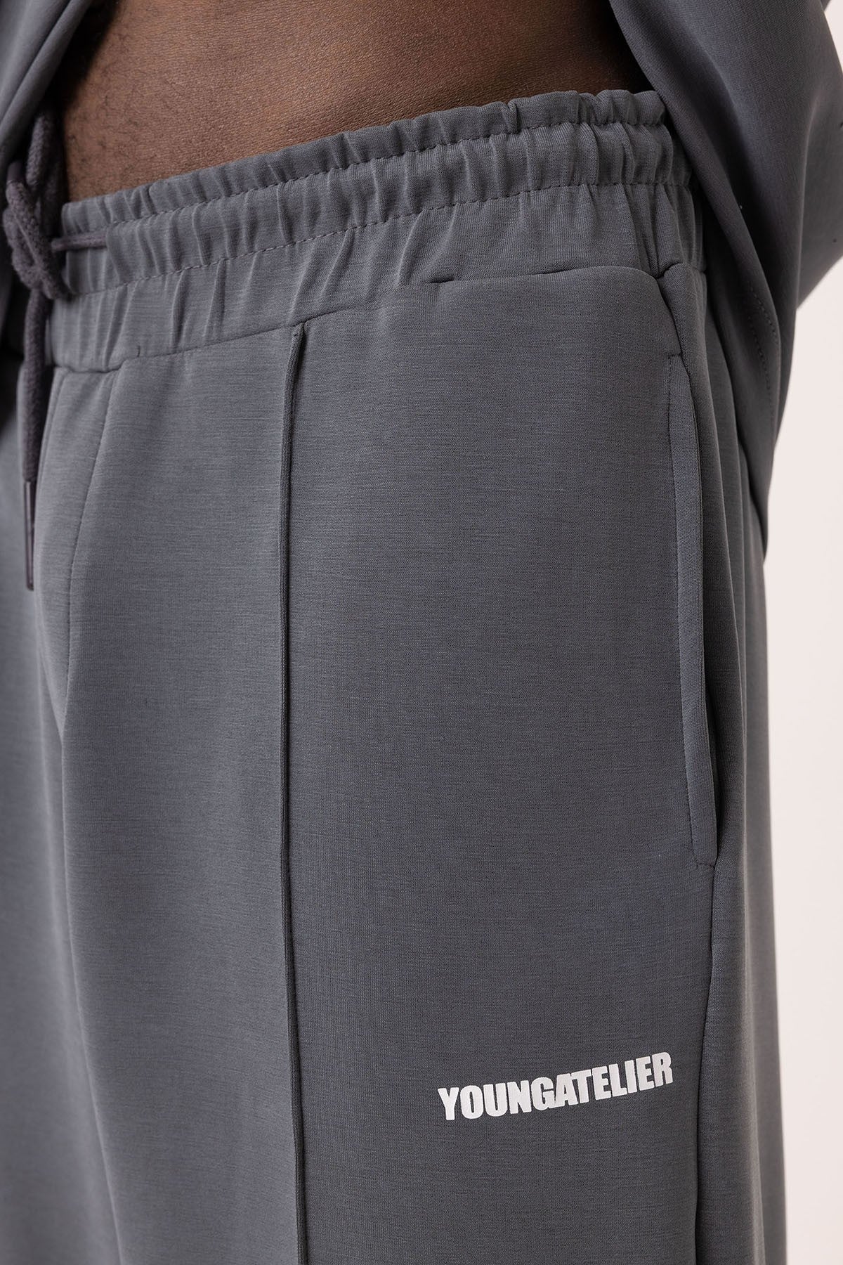 Label: Detailed Oversized Modal Fabric Sweatsuit Set