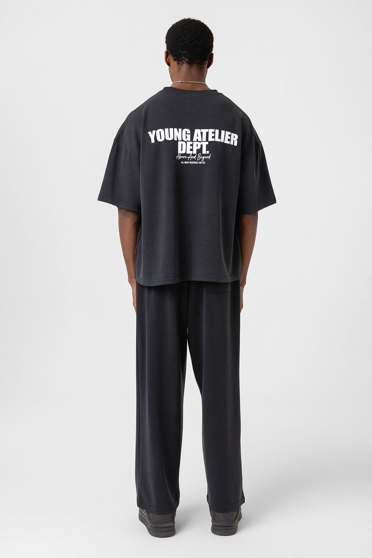 Label: Detailed Oversized Modal Fabric Sweatsuit Set