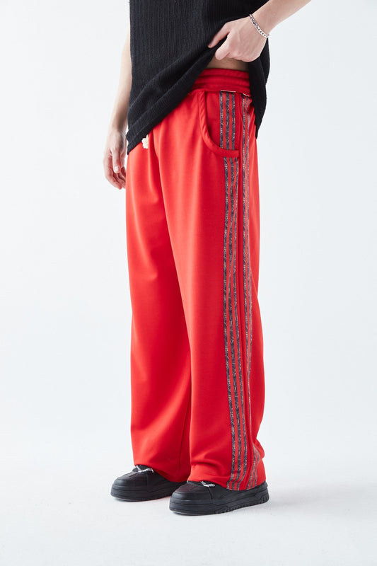 Baggy Sweatpants with Striped Details