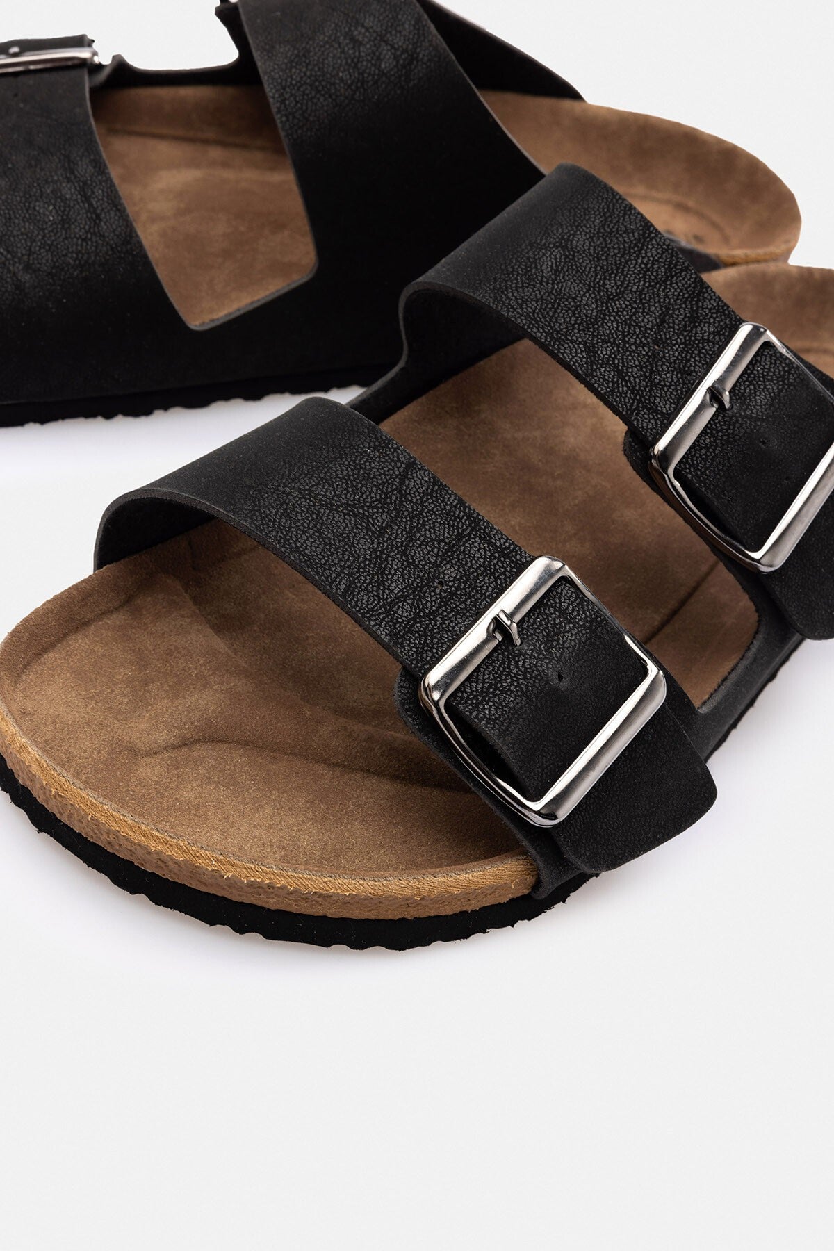 Polyester-Based Synthetic Slippers with Double Buckles