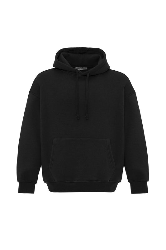 Basic Oversized Hooded Sweatshirt with Pockets
