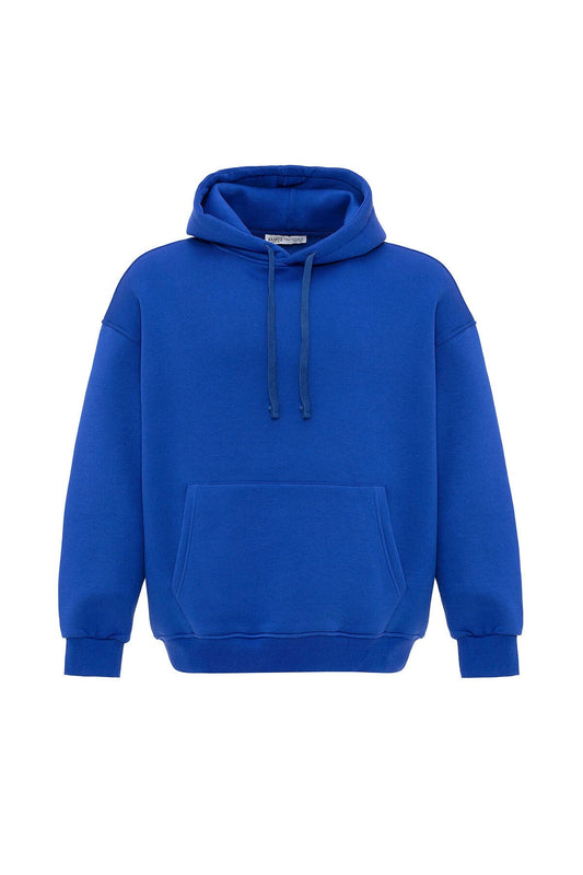Basic Oversized Hooded Sweatshirt with Pockets