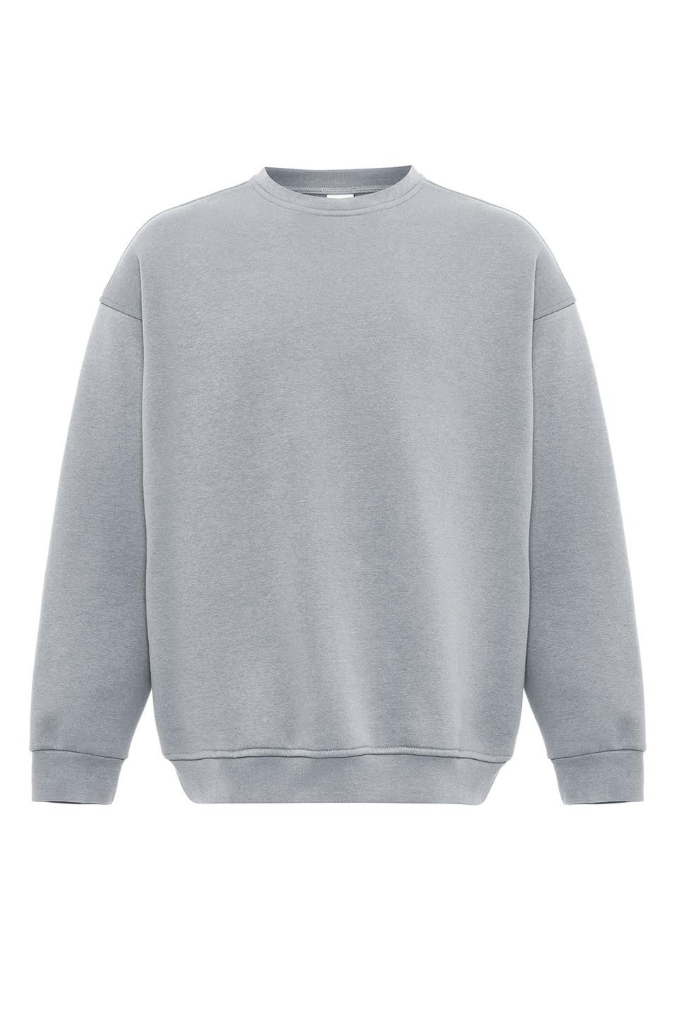 Basic Oversized Crew-Neck Sweatshirt