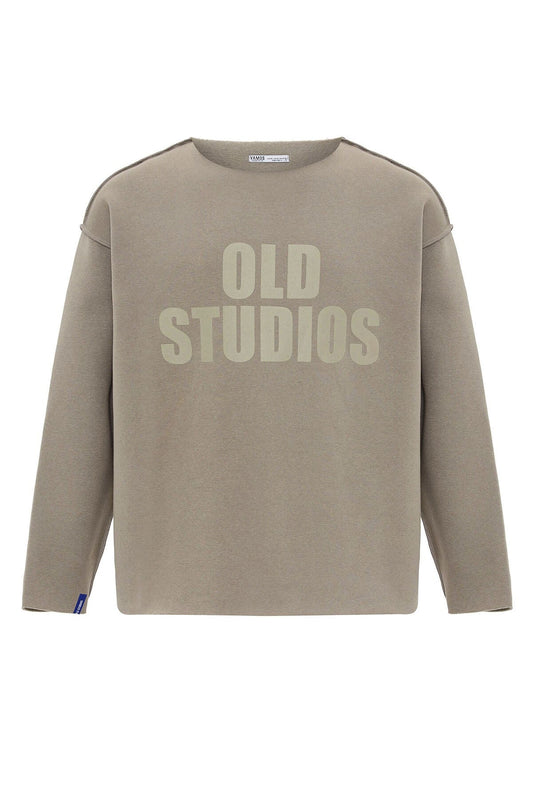 Oversized Sweatshirt with Stitching Details