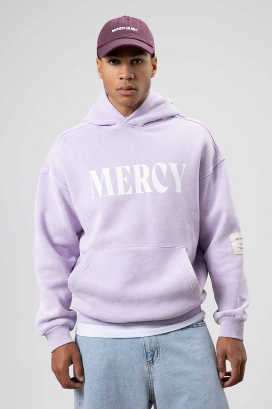 Oversized Sweatshirt with Card-Print Detail and Washed Finish