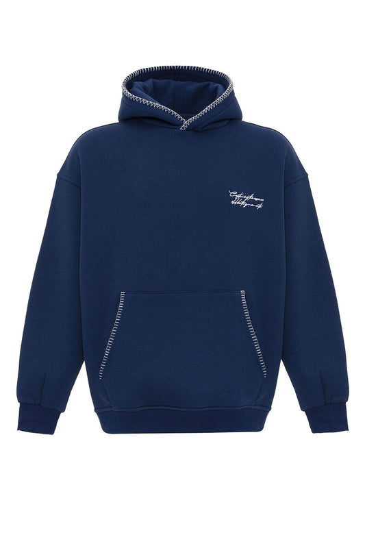 Printed Oversized Hooded Sweatshirt