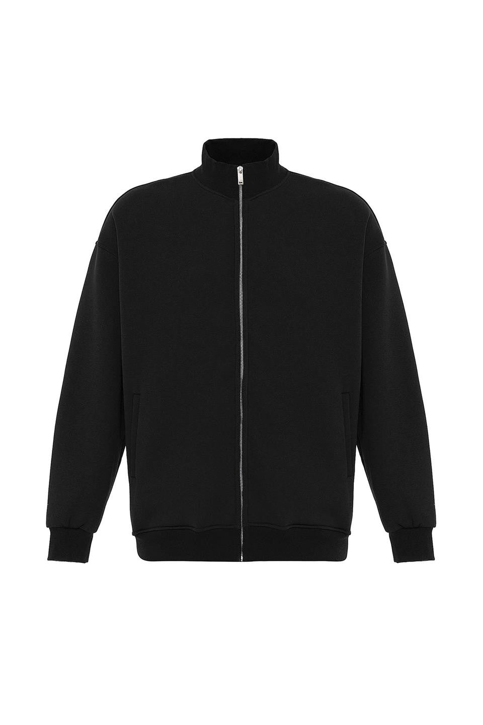 Basic Oversized Sweatshirt with Zipper