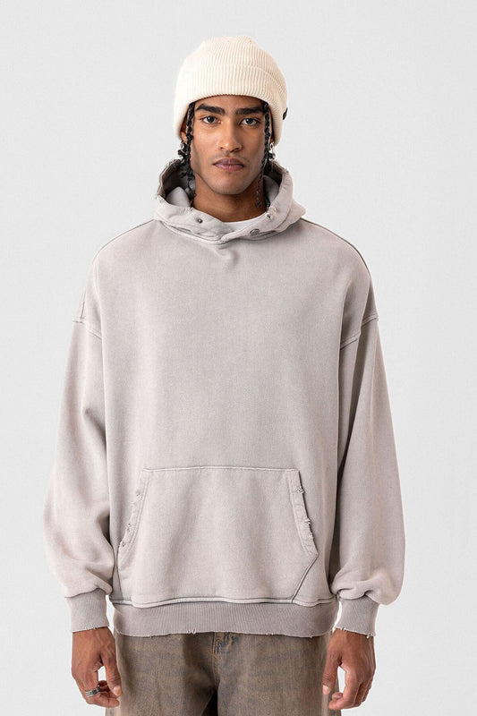 Premium Oversized Sweatshirt with Ripped Details