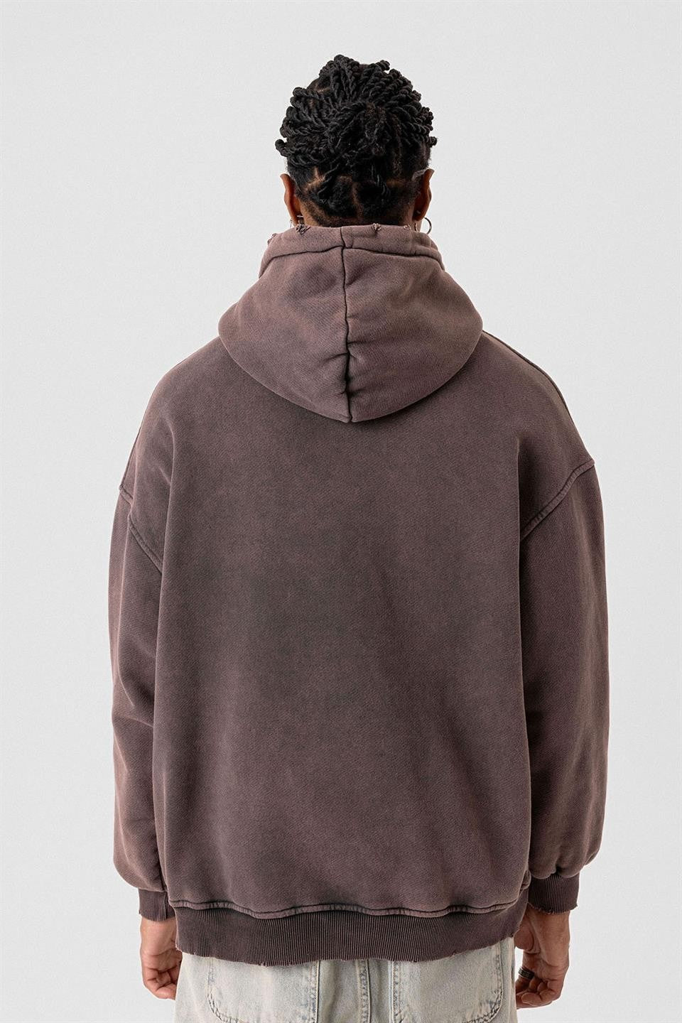 Premium Oversized Sweatshirt with Ripped Details