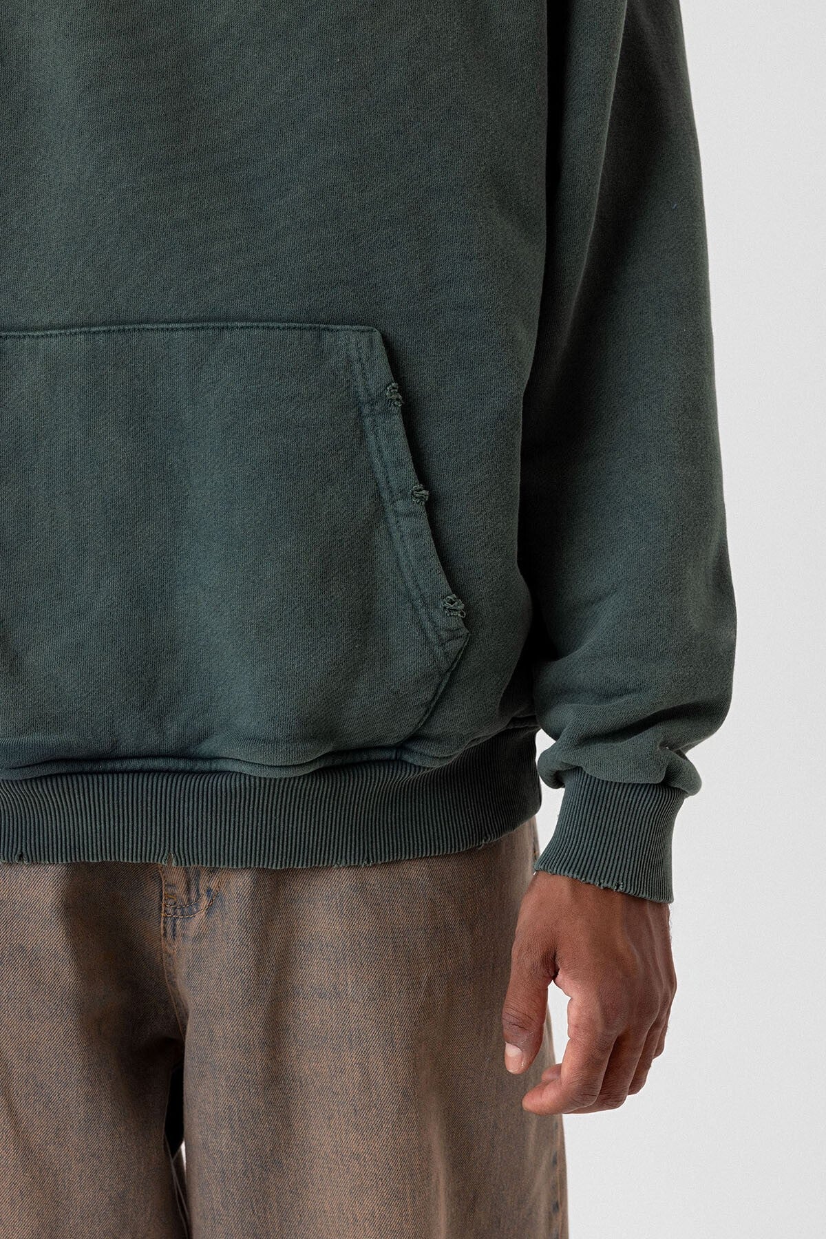 Premium Oversized Sweatshirt with Ripped Details
