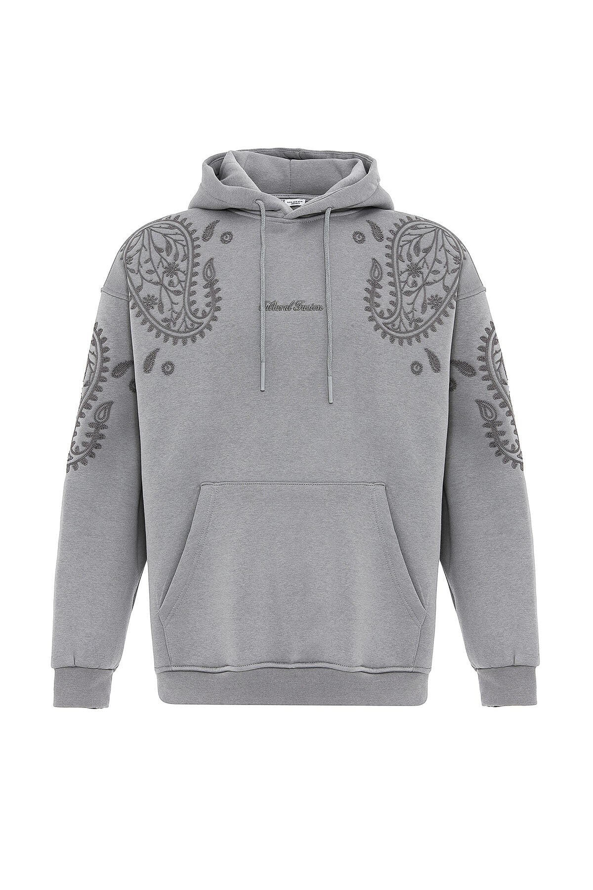 Patterned Oversized Sweatshirt
