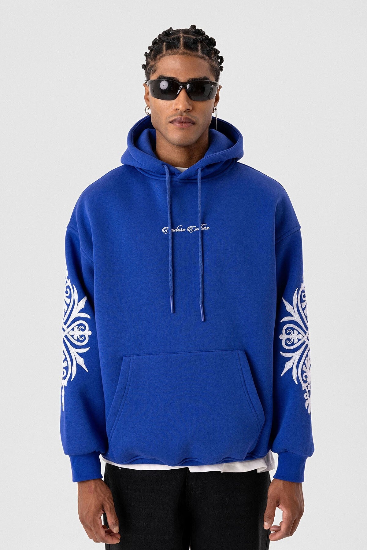 Patterned Oversized Sweatshirt