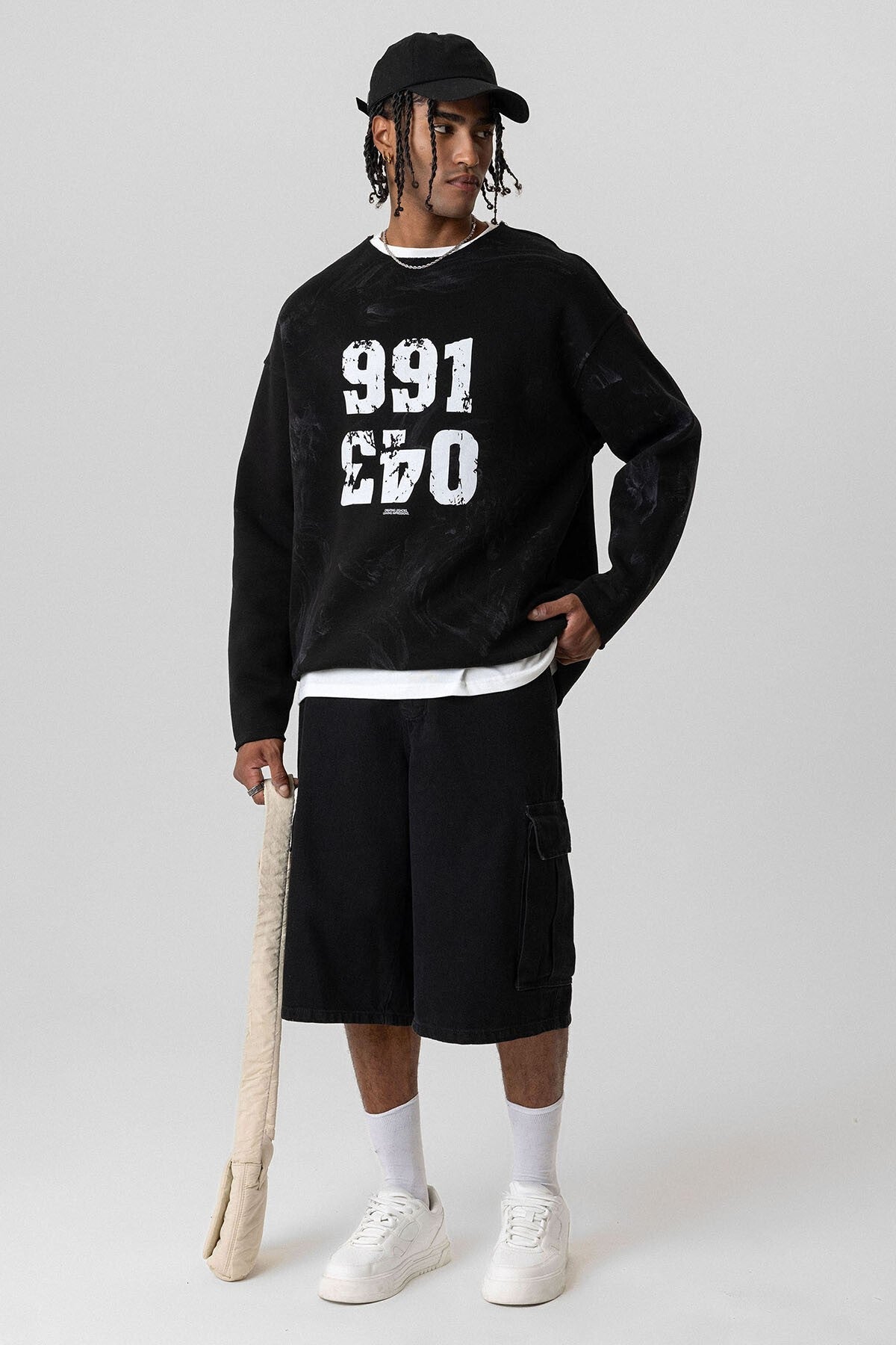 Printed Oversized Sweatshirt