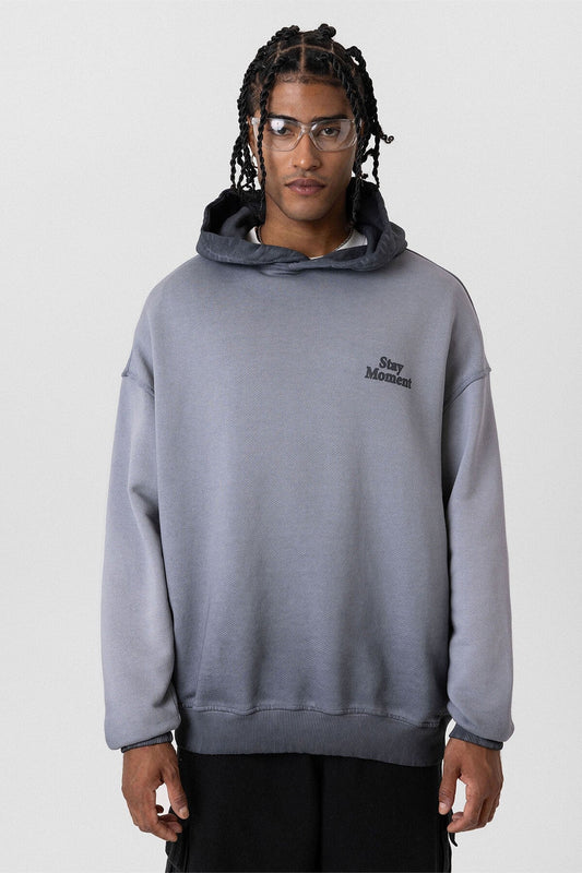 Premium Washed, Printed, Oversized Hooded Sweatshirt