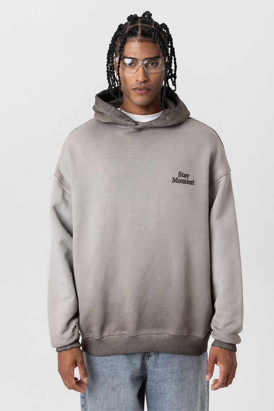 Premium Washed, Printed, Oversized Hooded Sweatshirt