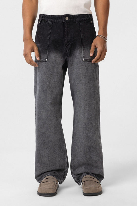 Baggy-Fit Jeans with Detailed Pockets