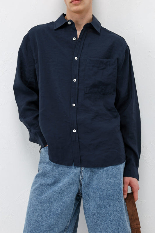 Oversized Shirt with Pockets Made of Modal Fabric