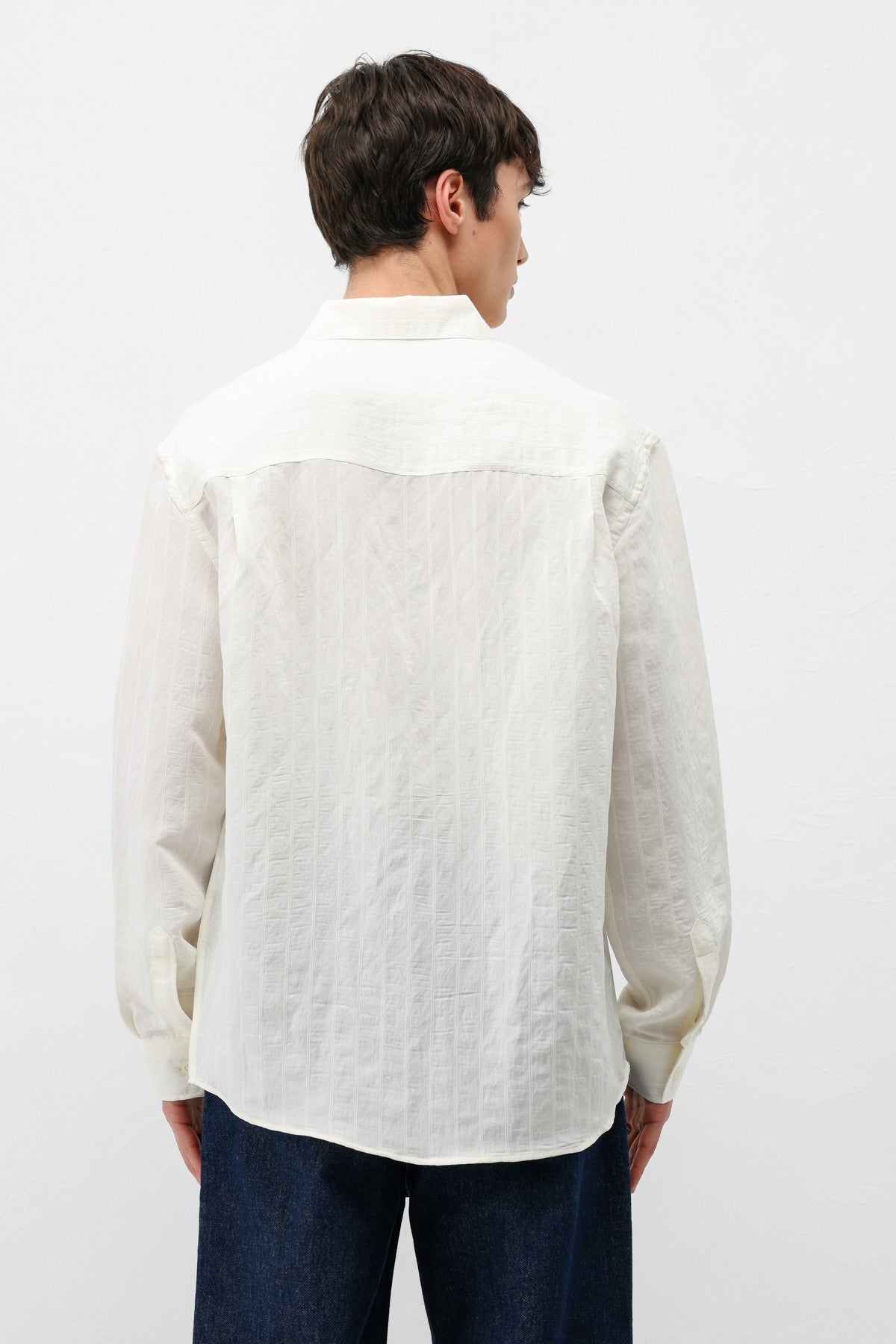Oversized Striped Modal Shirt