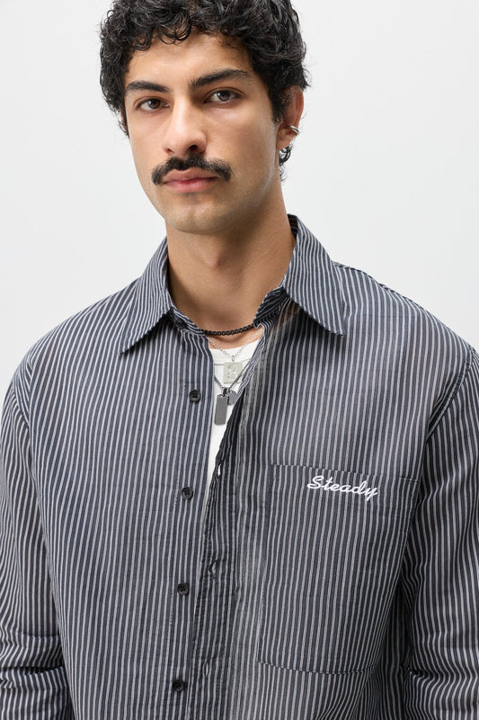Long-Sleeved Boxyfit Shirt with Pockets