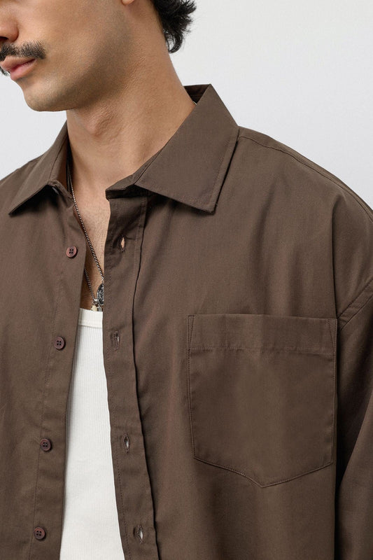 Linen Boxy Fit Crop Shirt