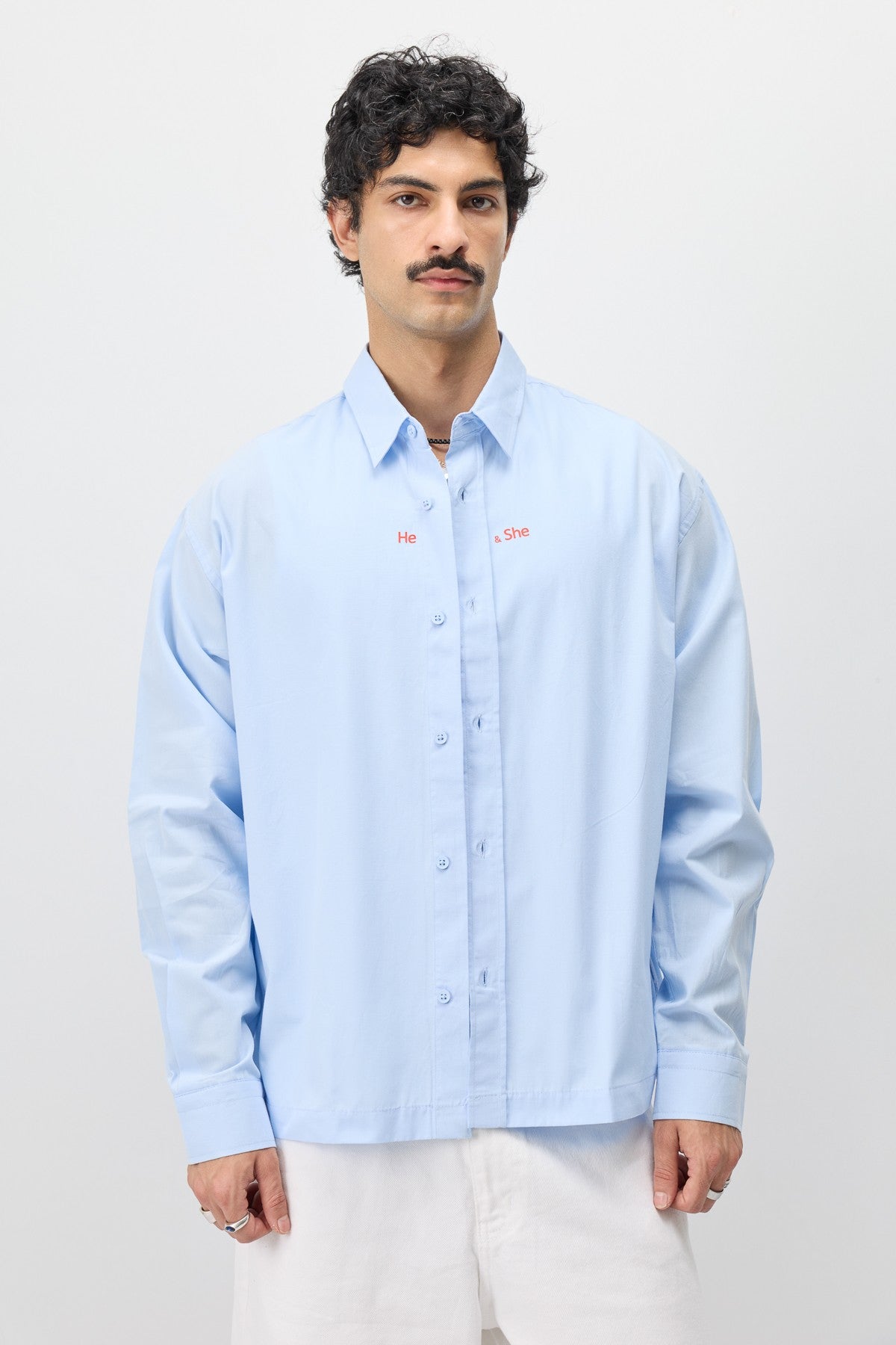 Long-Sleeved Boxy-Fit Shirt