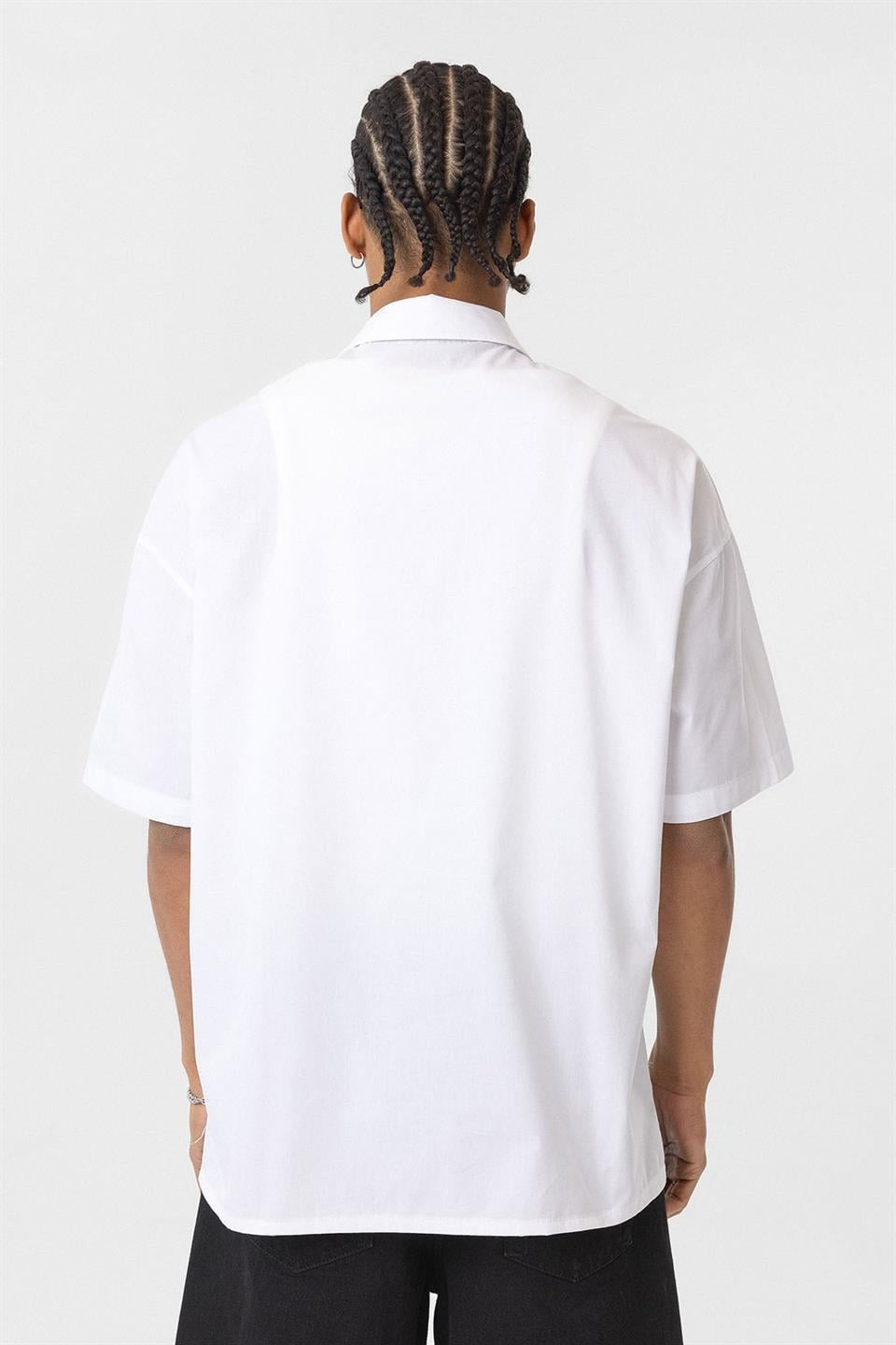 Pre-Printed 100% Cotton Poplin Oversized Shirt