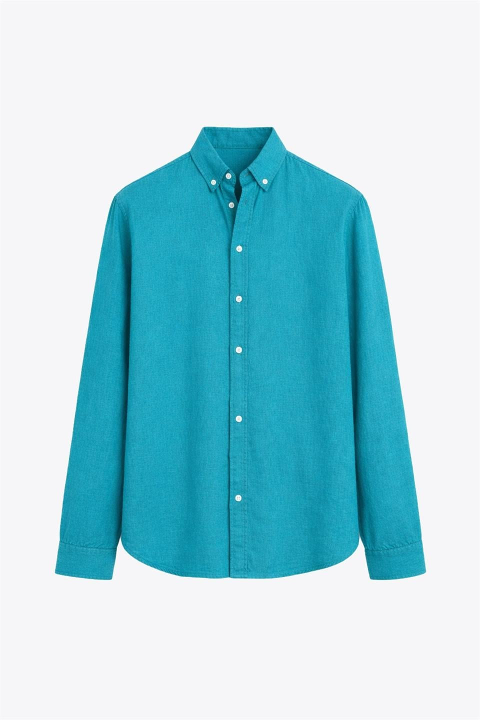 Basic Oversized Cotton-Linen Shirt