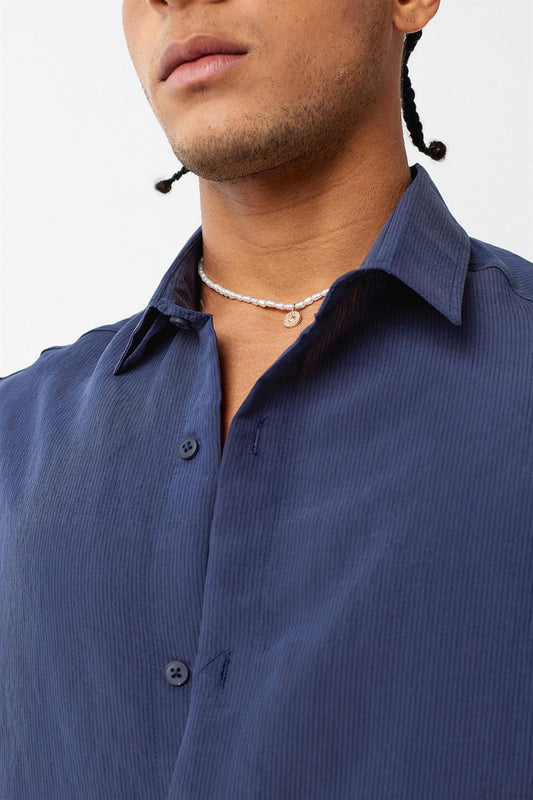 Basic Oversized Long-Sleeve Shirt