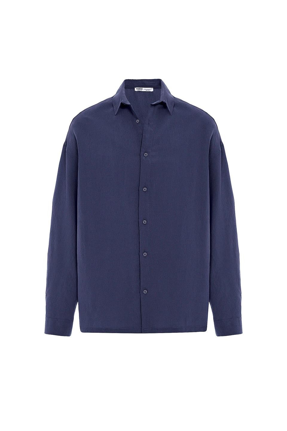 Basic Oversized Long-Sleeve Shirt