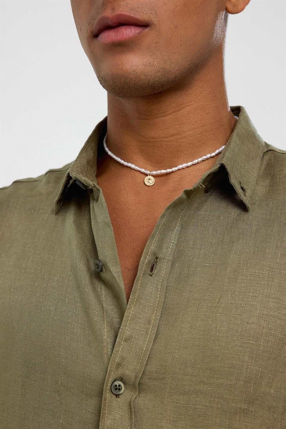 100% Linen Oversized Long-Sleeve Shirt