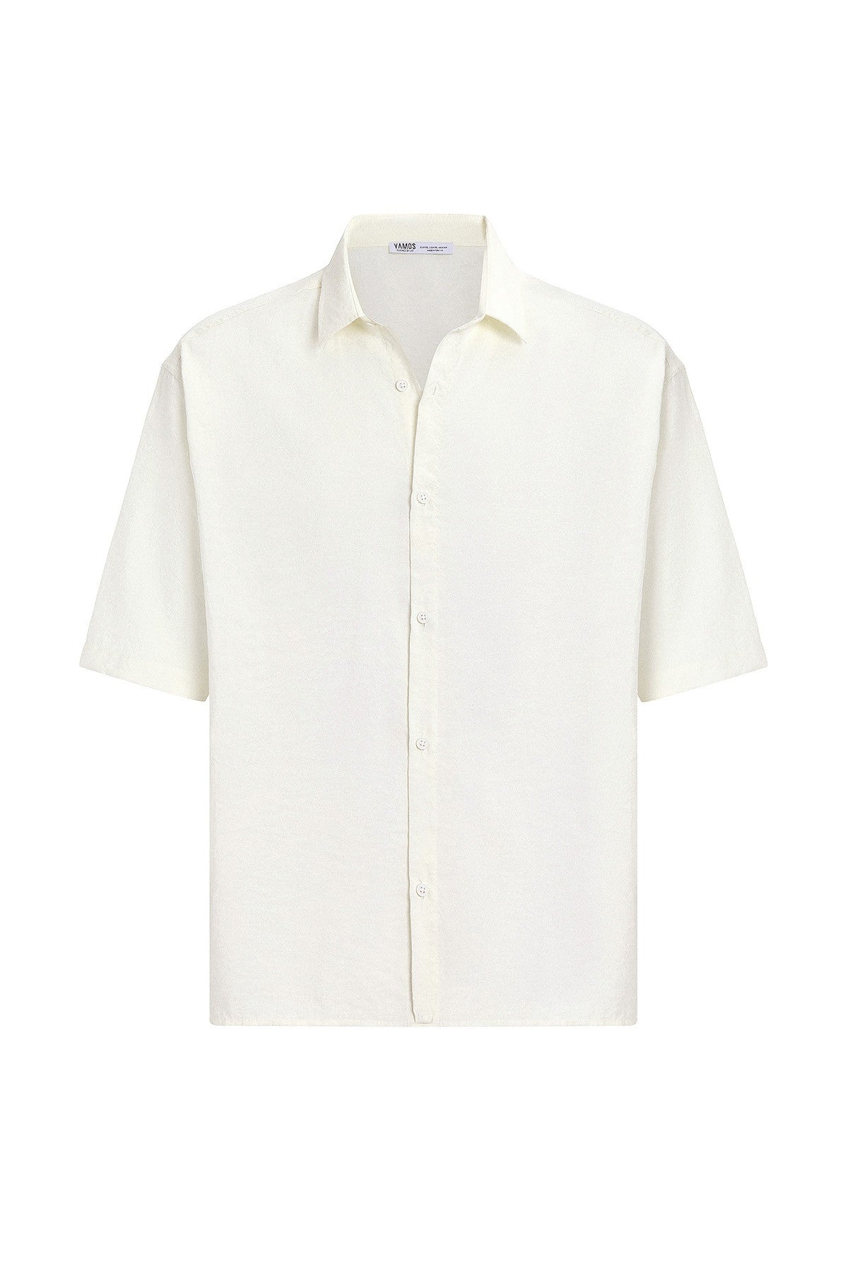 Basic Oversized Short-Sleeve Modal Shirt