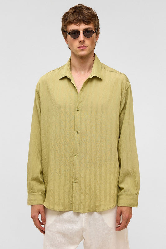 Oversized Long-Sleeved Modal Shirt