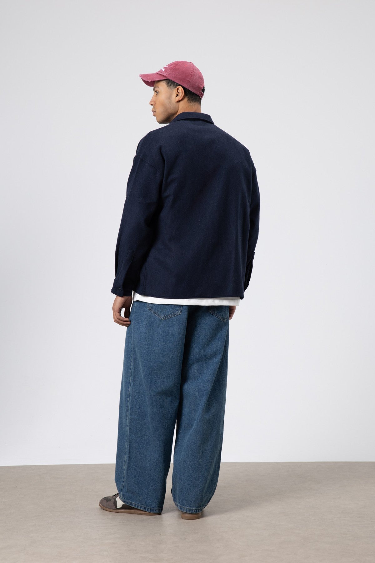 Textured Oversized Shirt Jacket