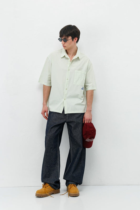 Printed Oversized Linen Shirt