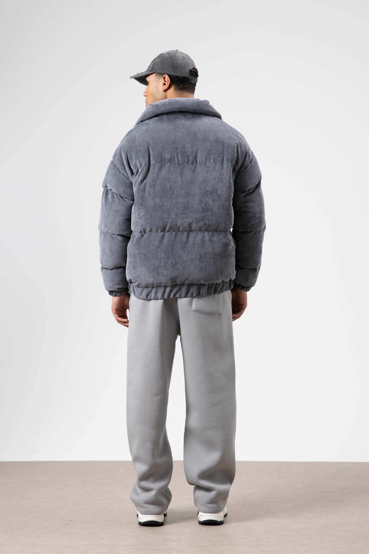 Oversized Velvet Puffer Jacket