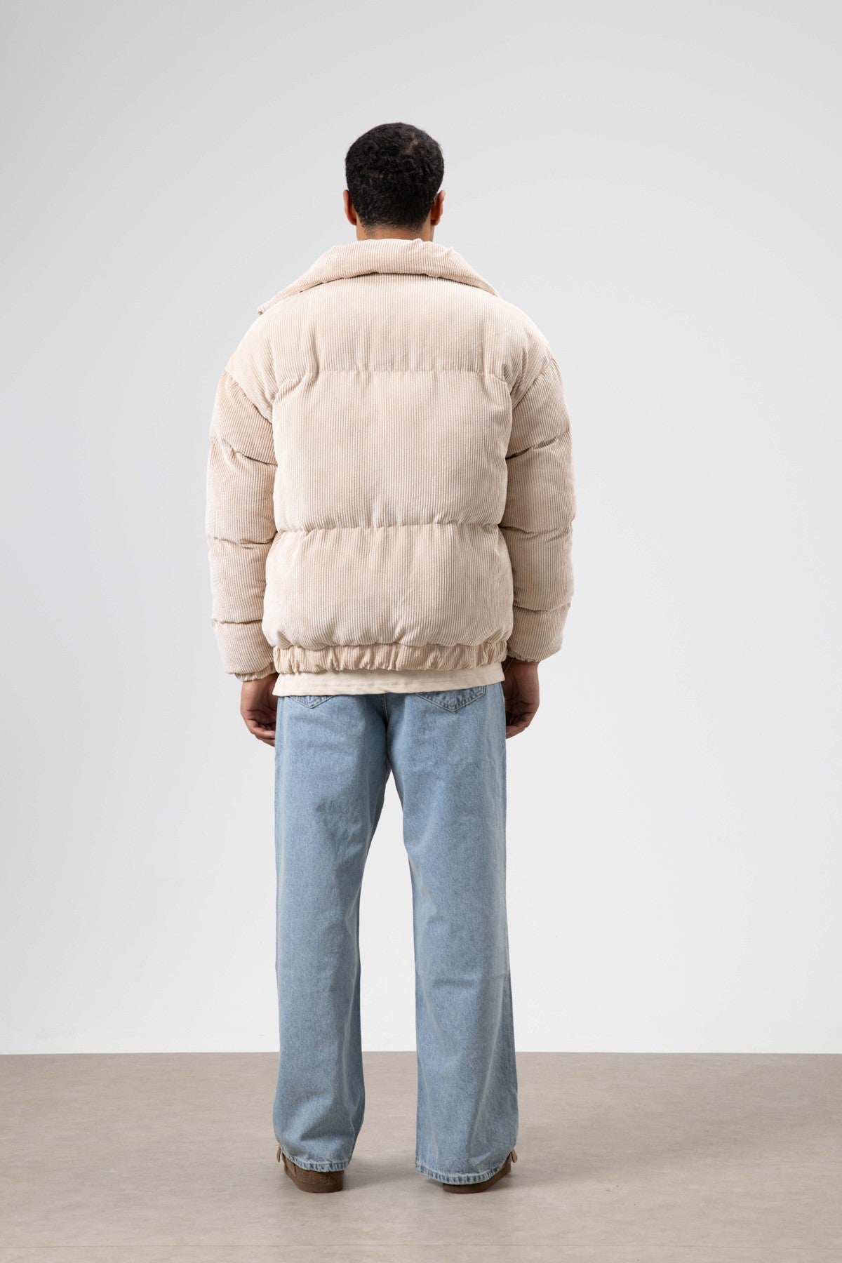 Oversized Velvet Puffer Jacket