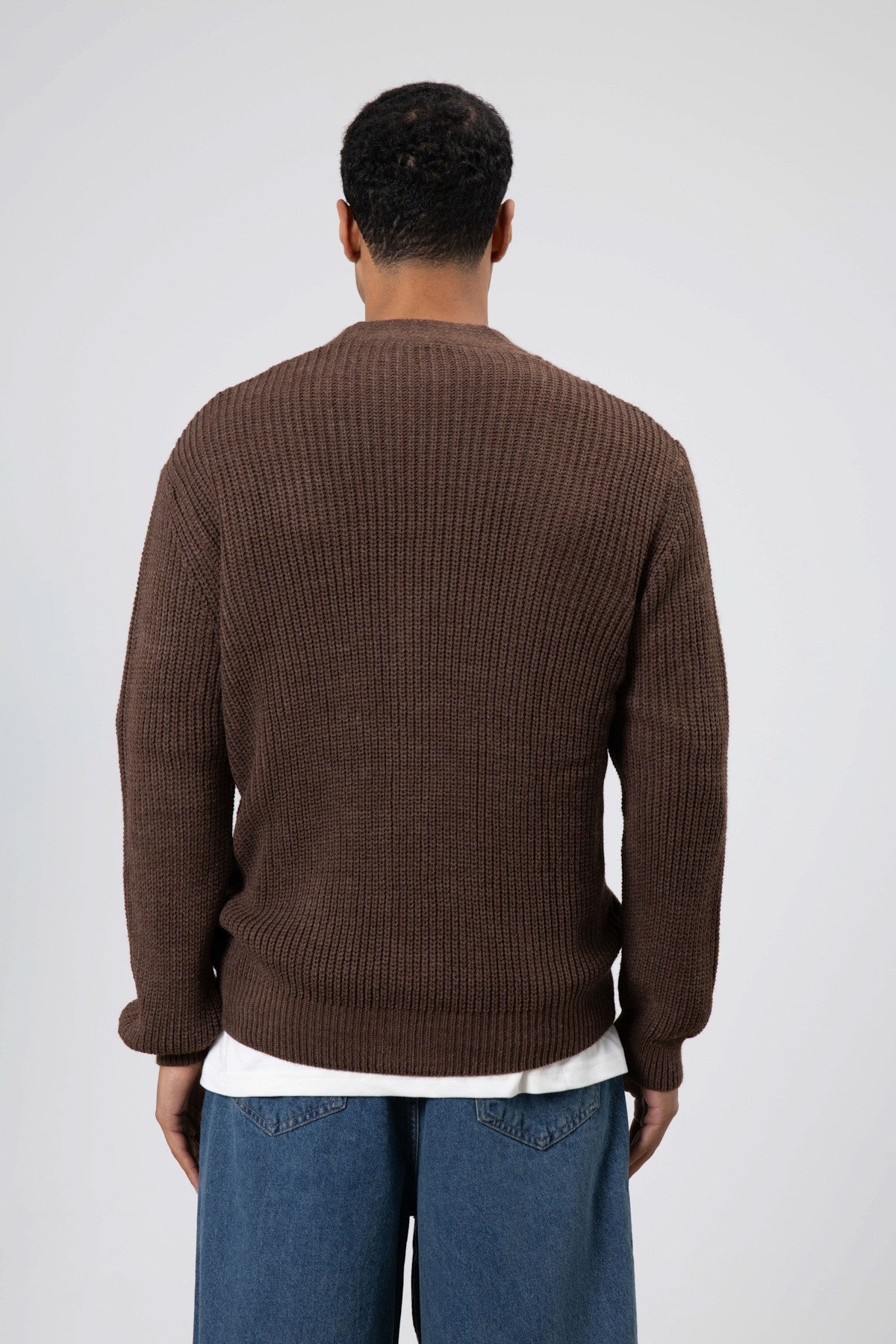 V-Neck Button-Front Knitted Cardigan
