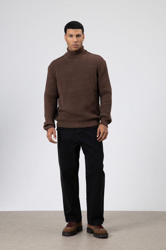 Oversized Knit Turtleneck Sweater