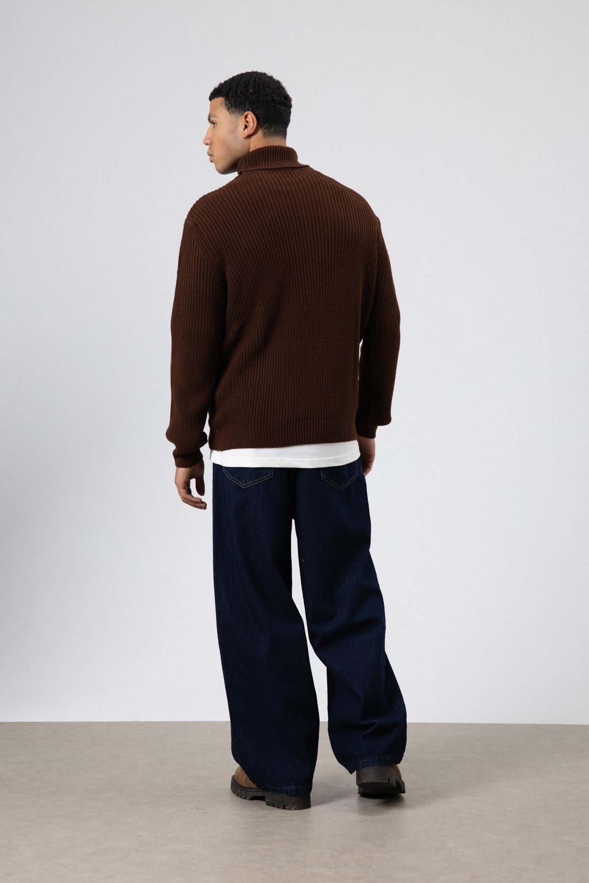 Oversized Knit Turtleneck Sweater