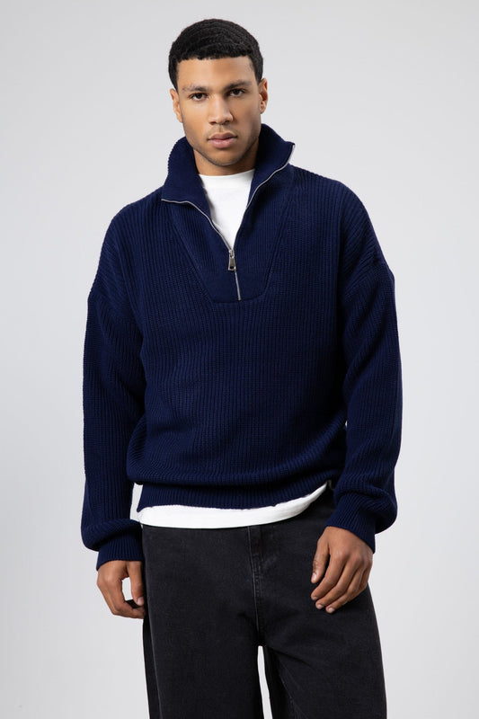 Half-Zip Knit Sweater