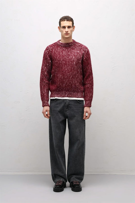 Soft-Textured Oversized Knit Sweater