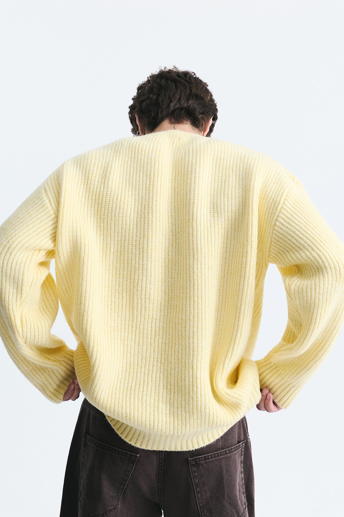 Oversized Ribbed Knit Sweater