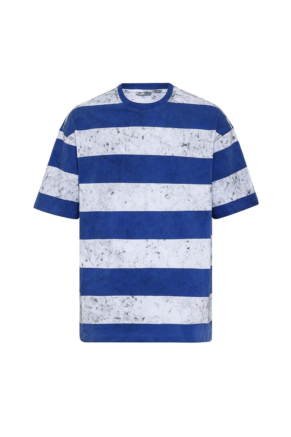 Oversized T-Shirt with Washed Stripes