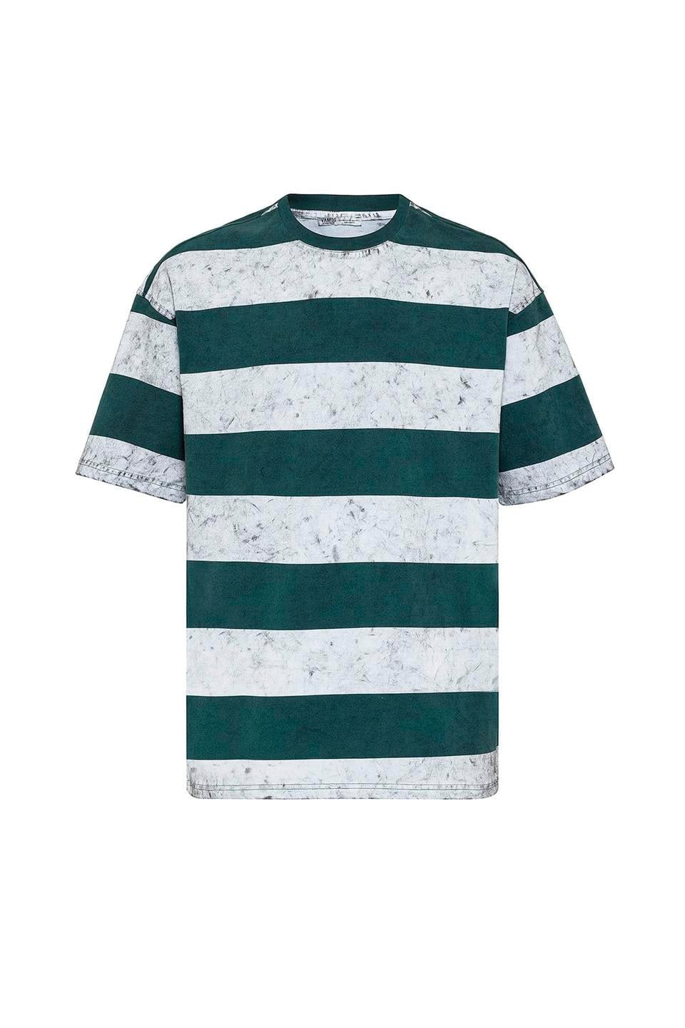 Oversized T-Shirt with Washed Stripes