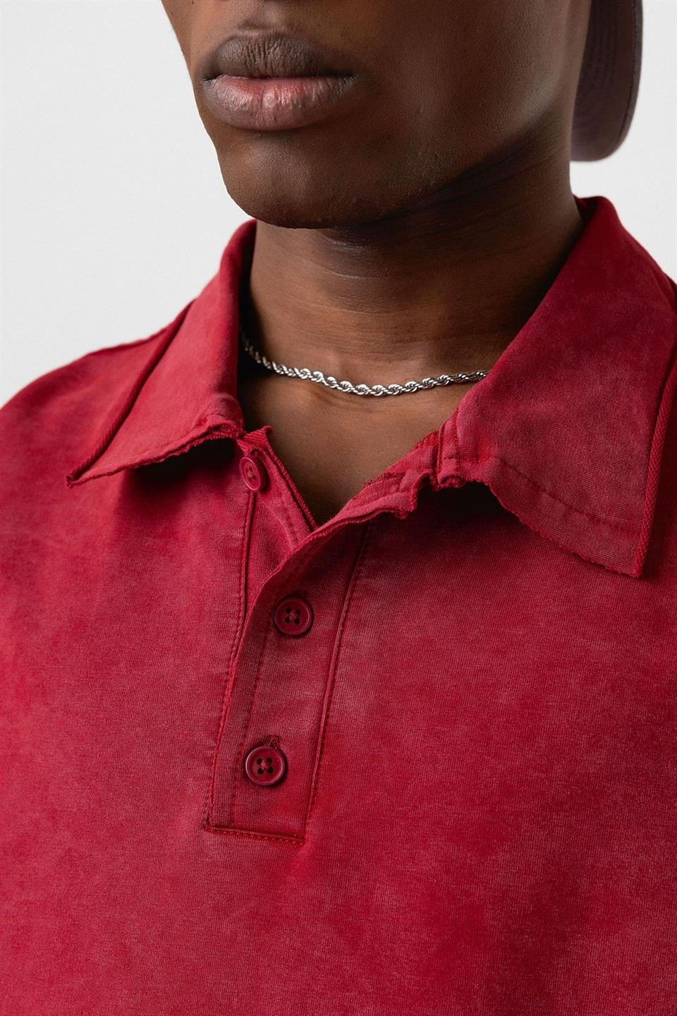 Oversized Polo-Neck T-Shirt (Machine Washable)
